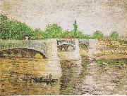 Die Seine with Pont de la Grande Jatte Vincent Van Gogh